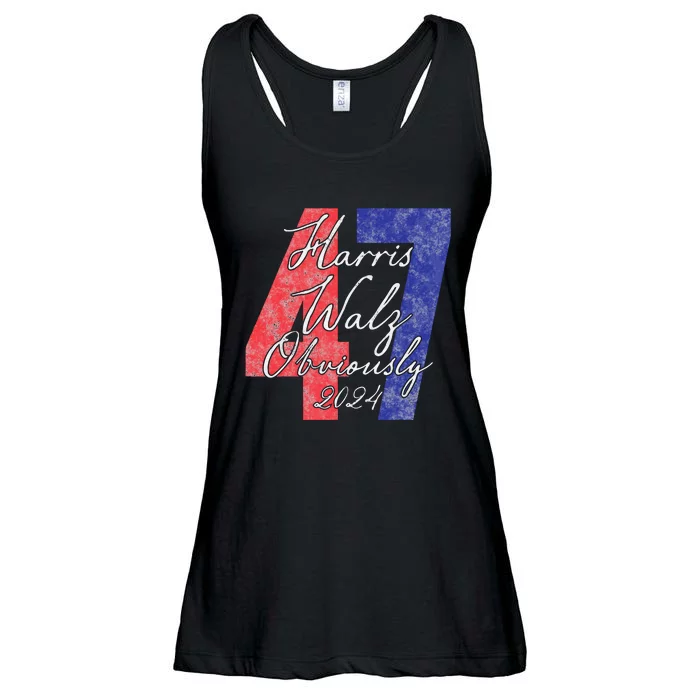 Harris Walz Obviously 2024 Kamala Harris 47th President Ladies Essential Flowy Tank