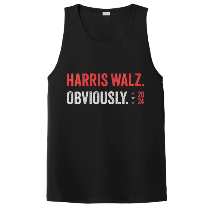 Harris Walz. Obviously. Kamala Harris Tim Walz Performance Tank