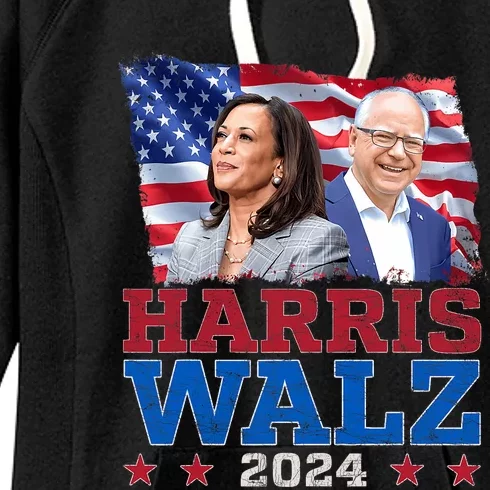 Harris Walz President Election 2024 Kamala Harris Tim Walz Women's Fleece Hoodie