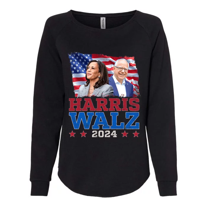 Harris Walz President Election 2024 Kamala Harris Tim Walz Womens California Wash Sweatshirt