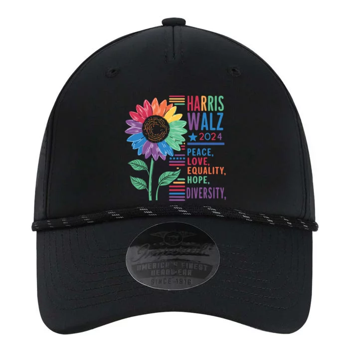 Harris Walz Peace Love Equality Hope Diversity Kamala 2024 Performance The Dyno Cap