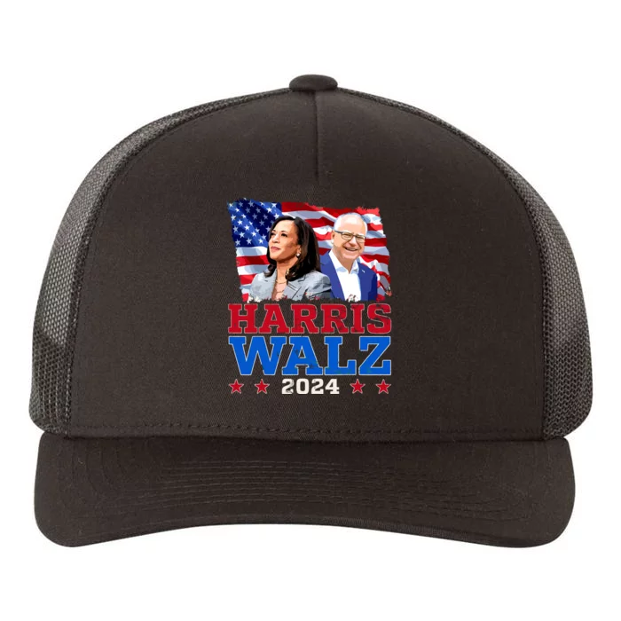 Harris Walz President Election 2024 Kamala Harris Tim Walz Yupoong Adult 5-Panel Trucker Hat