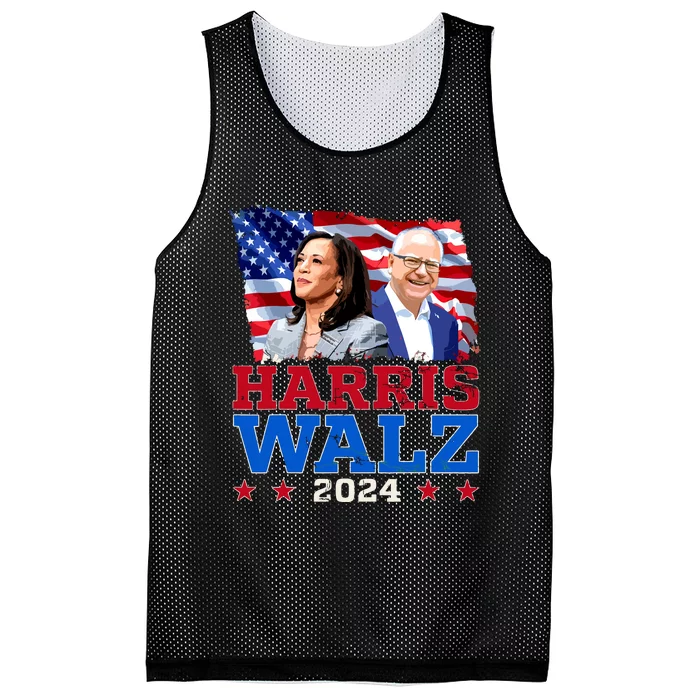 Harris Walz President Election 2024 Kamala Harris Tim Walz Mesh Reversible Basketball Jersey Tank