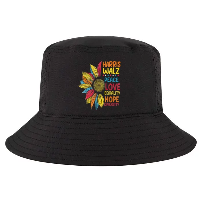 Harris Waltz Peace Love Equality Hope Diversity Cool Comfort Performance Bucket Hat