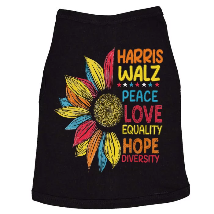 Harris Waltz Peace Love Equality Hope Diversity Doggie Tank