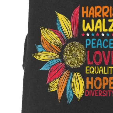 Harris Waltz Peace Love Equality Hope Diversity Doggie 3-End Fleece Hoodie