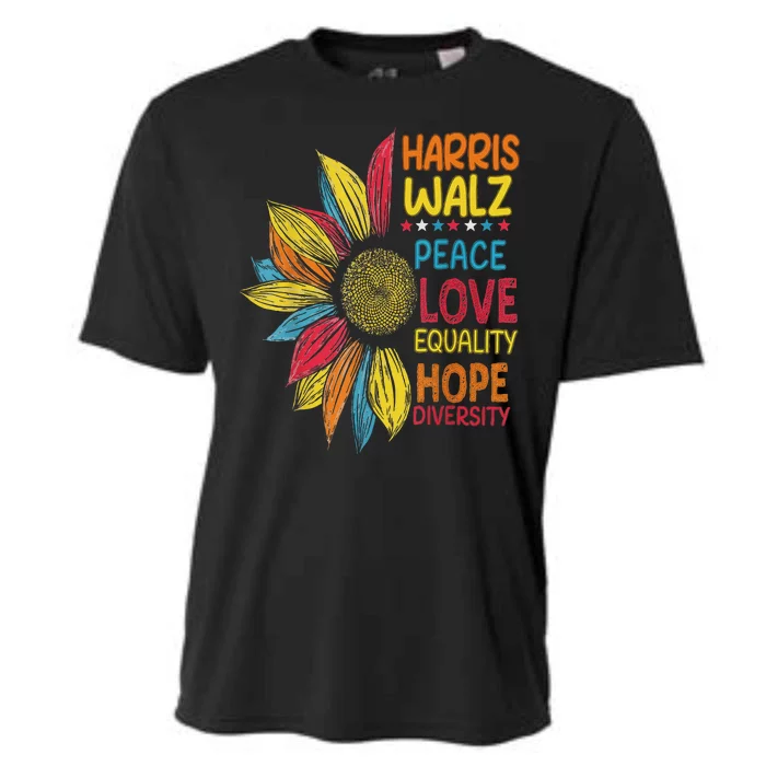 Harris Waltz Peace Love Equality Hope Diversity Cooling Performance Crew T-Shirt