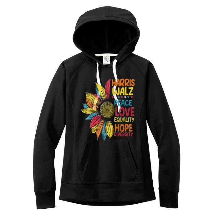 Harris Waltz Peace Love Equality Hope Diversity Women's Fleece Hoodie