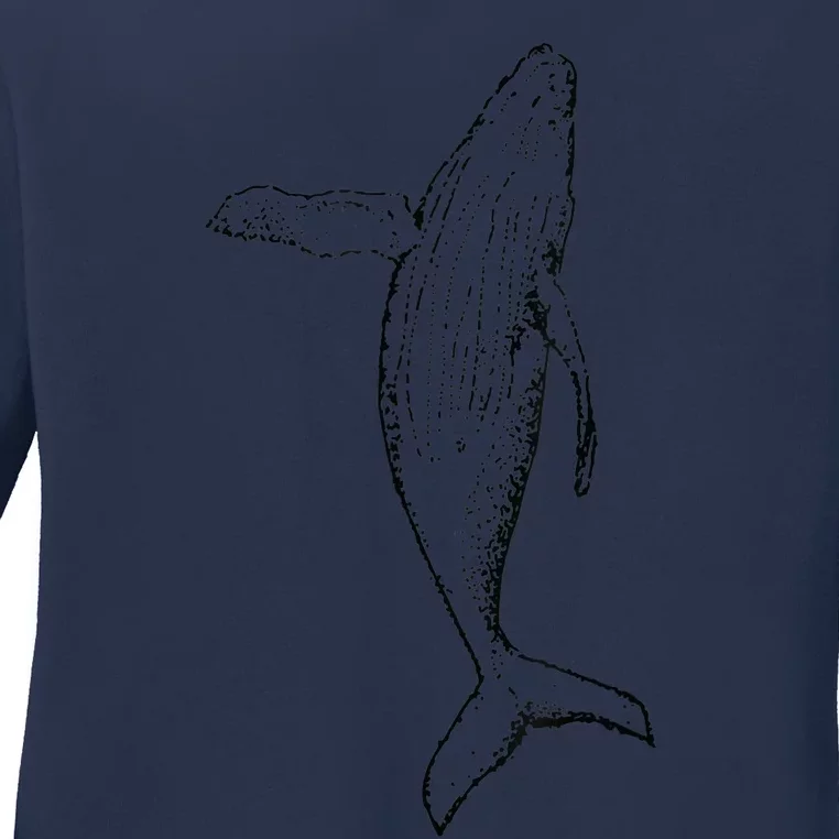 Humpback Whale | Playful And The Whales Ladies Long Sleeve Shirt