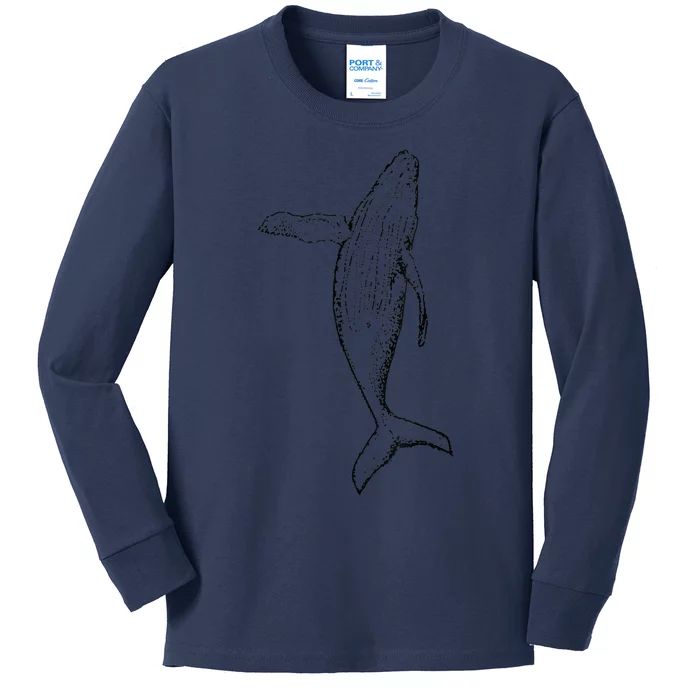 Humpback Whale | Playful And The Whales Kids Long Sleeve Shirt