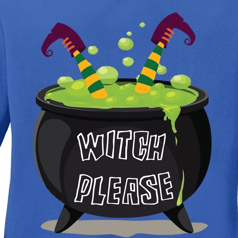 Halloween Witch Please Gift Ladies Long Sleeve Shirt