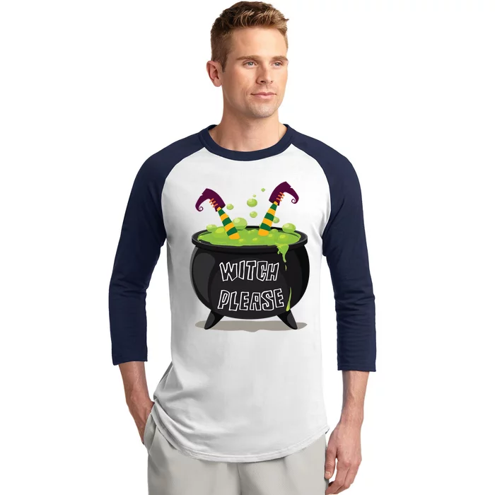 Halloween Witch Please Gift Baseball Sleeve Shirt