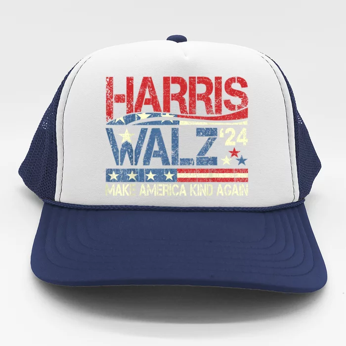 Harris Waltz Quote Harris Walz 2024 Make America Kind Againgift Trucker Hat