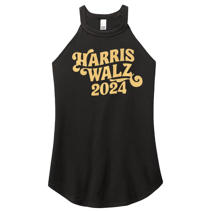 Harris Walz Retro Cursive Premium Women’s Perfect Tri Rocker Tank