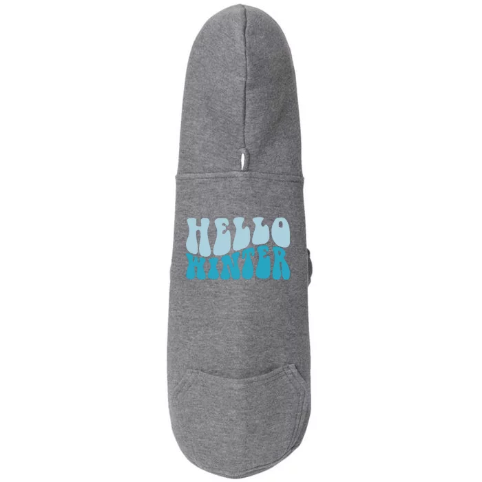 Hello Winter Retro Doggie 3-End Fleece Hoodie