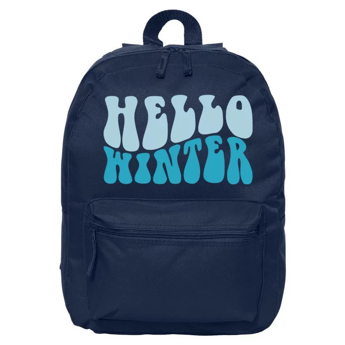 Hello Winter Retro 16 in Basic Backpack