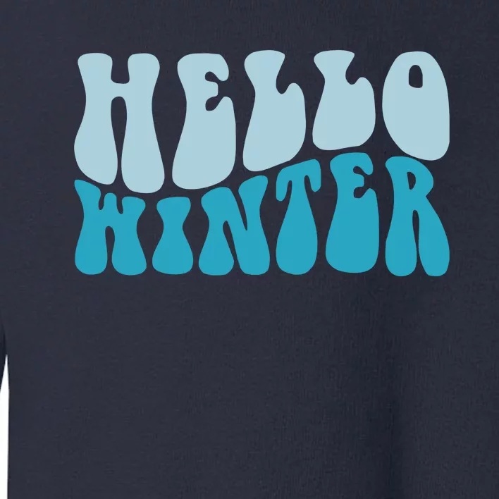 Hello Winter Retro Toddler Sweatshirt