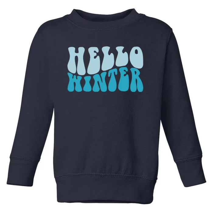 Hello Winter Retro Toddler Sweatshirt