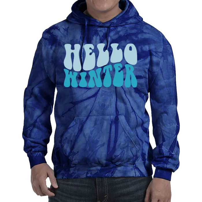 Hello Winter Retro Tie Dye Hoodie