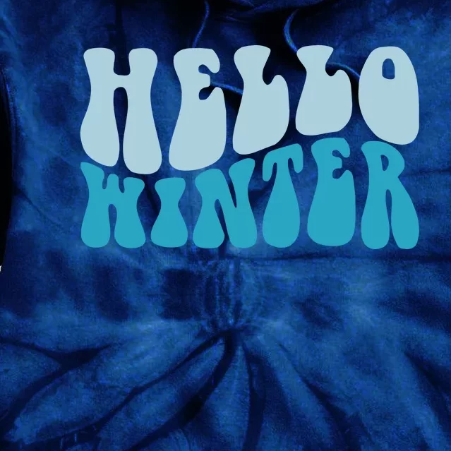 Hello Winter Retro Tie Dye Hoodie