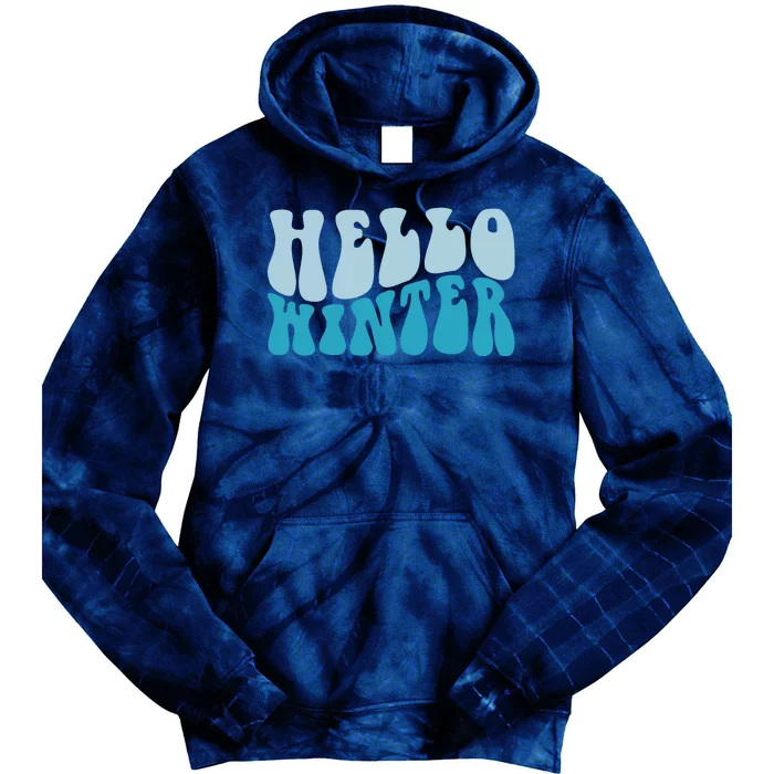 Hello Winter Retro Tie Dye Hoodie