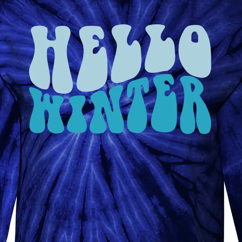 Hello Winter Retro Tie-Dye Long Sleeve Shirt