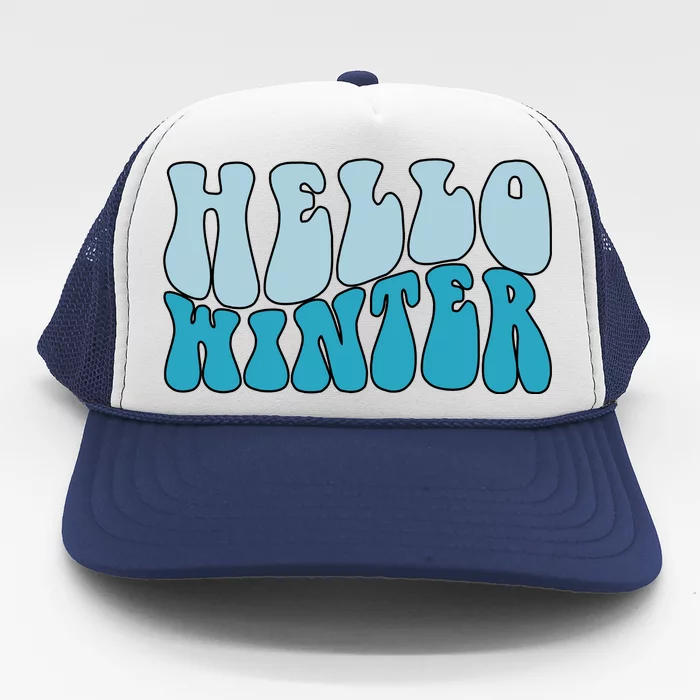 Hello Winter Retro Trucker Hat