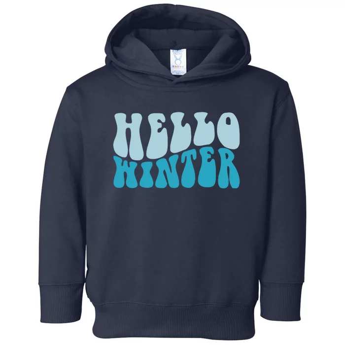 Hello Winter Retro Toddler Hoodie