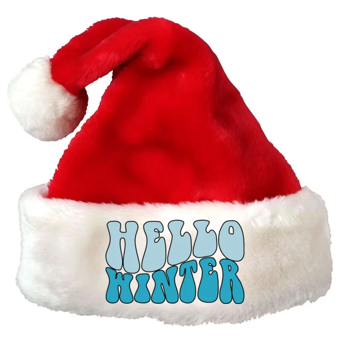 Hello Winter Retro Premium Christmas Santa Hat