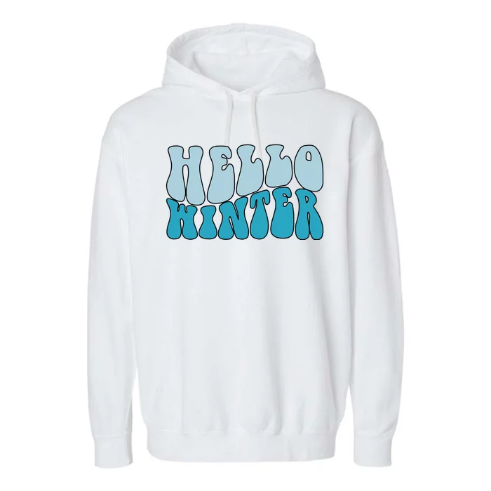 Hello Winter Retro Garment-Dyed Fleece Hoodie