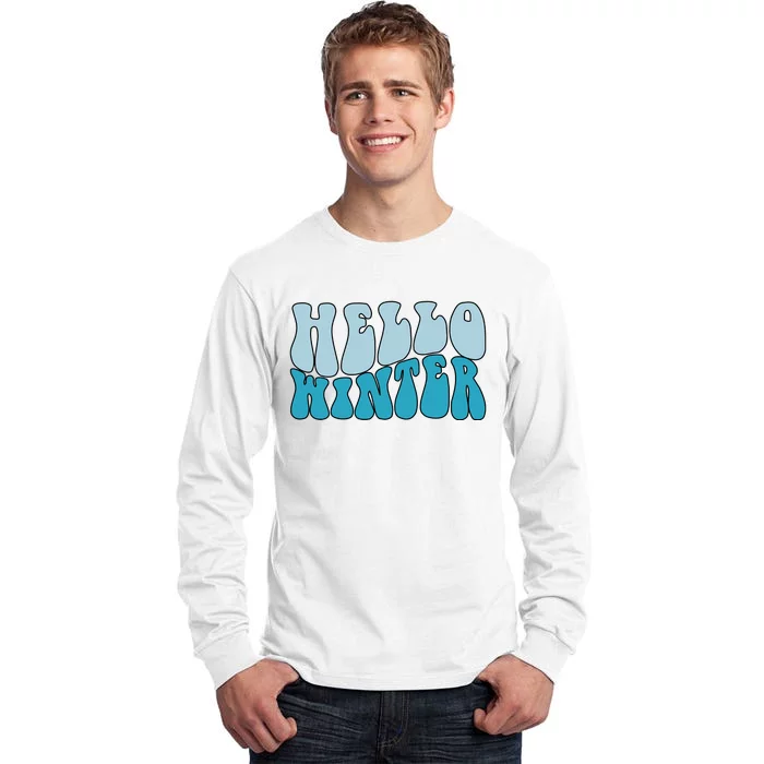 Hello Winter Retro Tall Long Sleeve T-Shirt