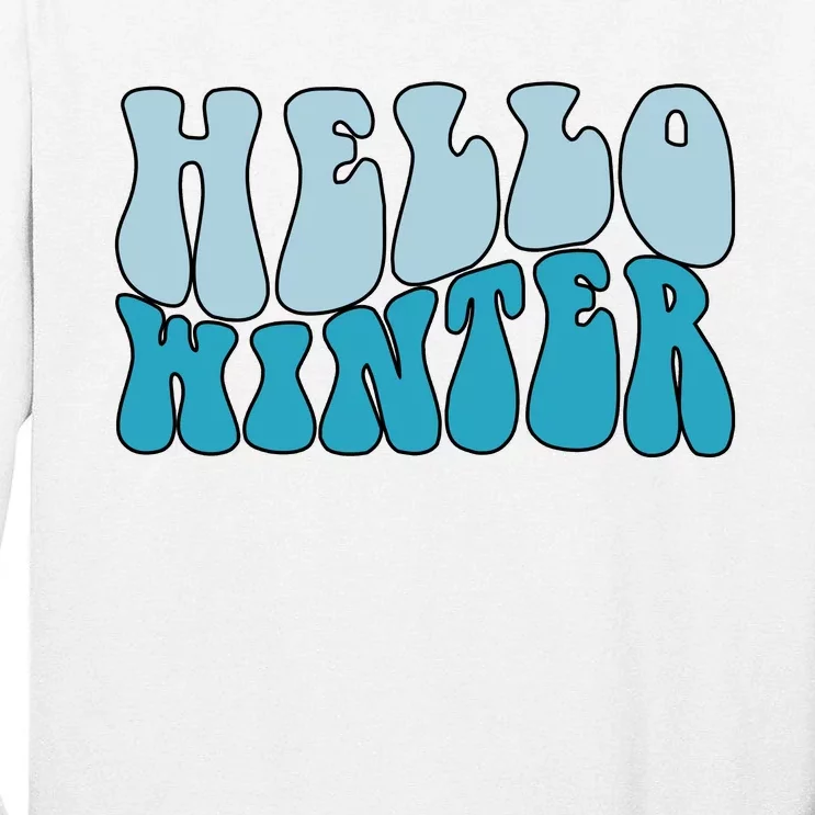 Hello Winter Retro Tall Long Sleeve T-Shirt