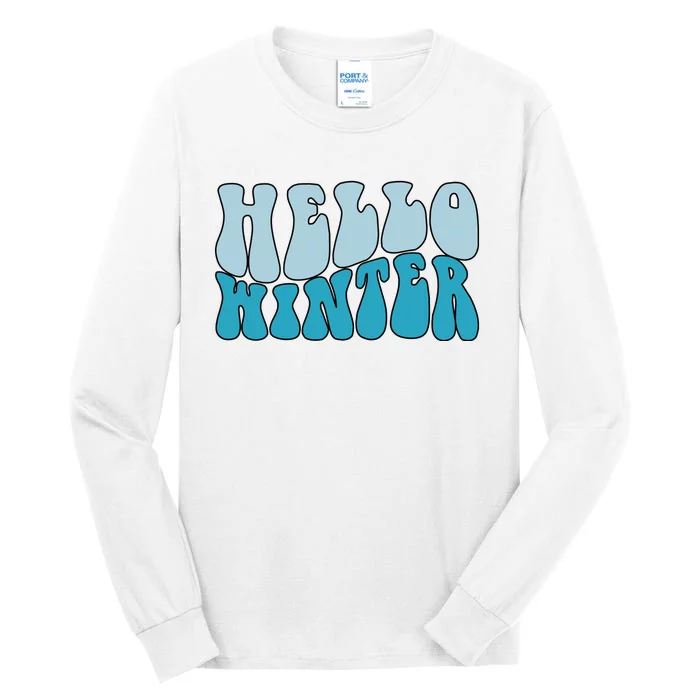 Hello Winter Retro Tall Long Sleeve T-Shirt