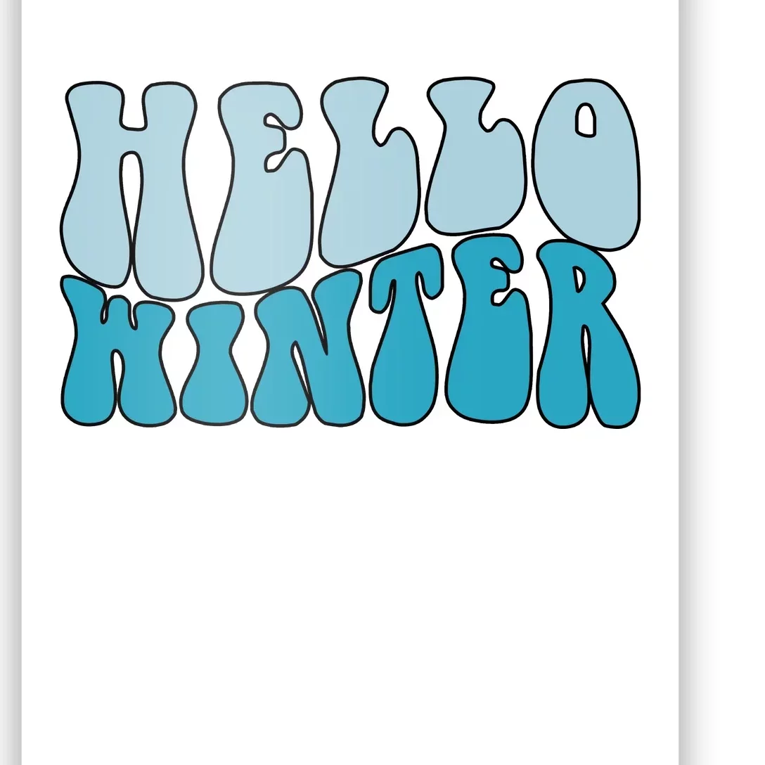 Hello Winter Retro Poster