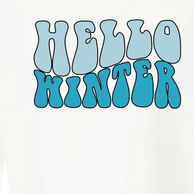 Hello Winter Retro Cropped Pullover Crew