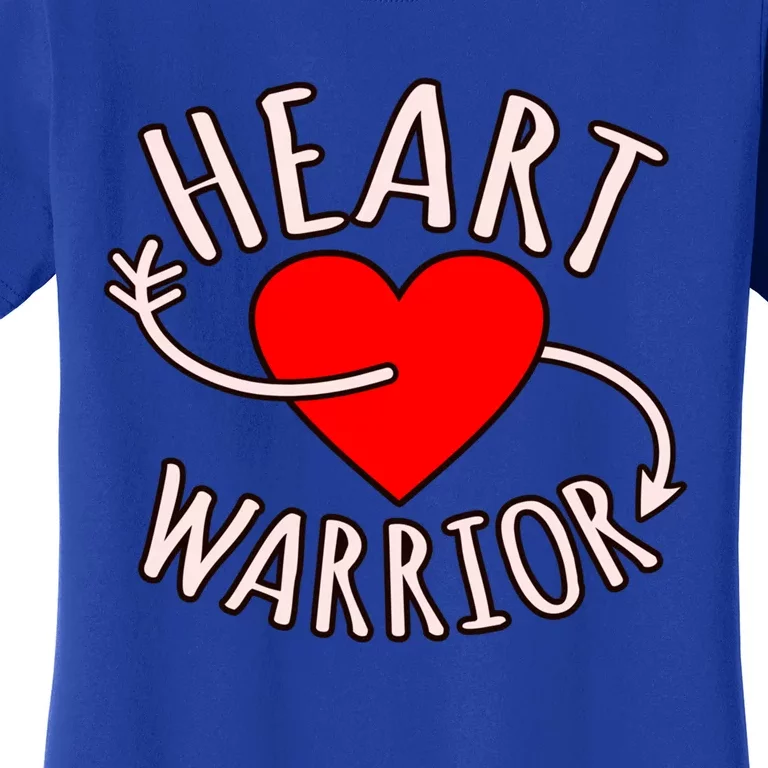 Heart Warrior Red Ribbon Disease Awareness Survivor Graphic Gift Women's T-Shirt