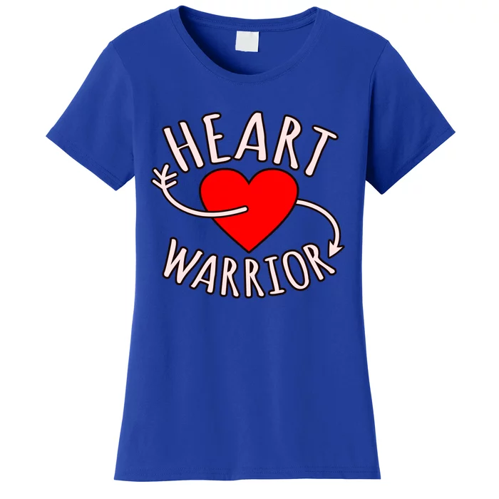 Heart Warrior Red Ribbon Disease Awareness Survivor Graphic Gift Women's T-Shirt