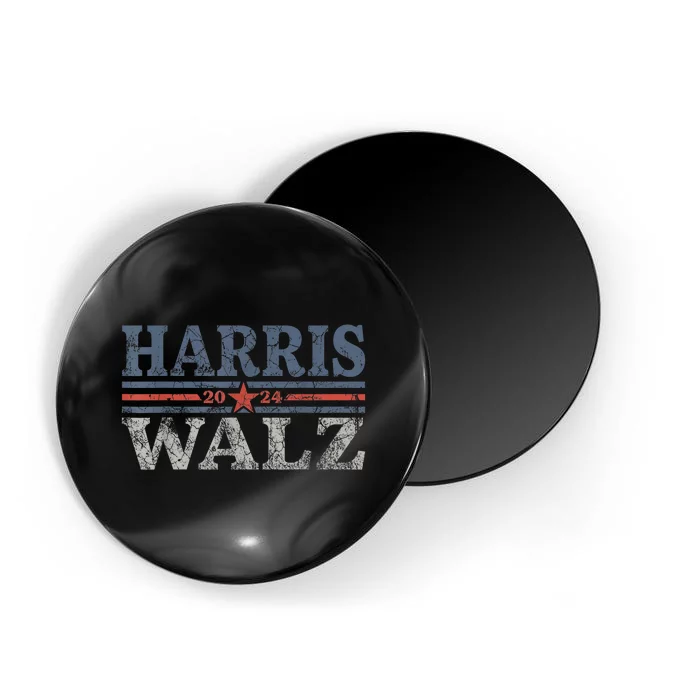 Harris Waltz2024 Retro Stripe Kamala Harris Tim Waltz 24 Magnet