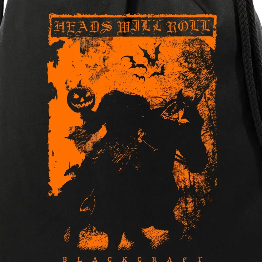 Heads Will Roll Blackcraft Drawstring Bag