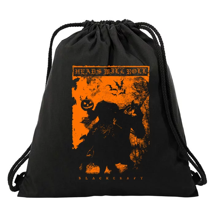 Heads Will Roll Blackcraft Drawstring Bag