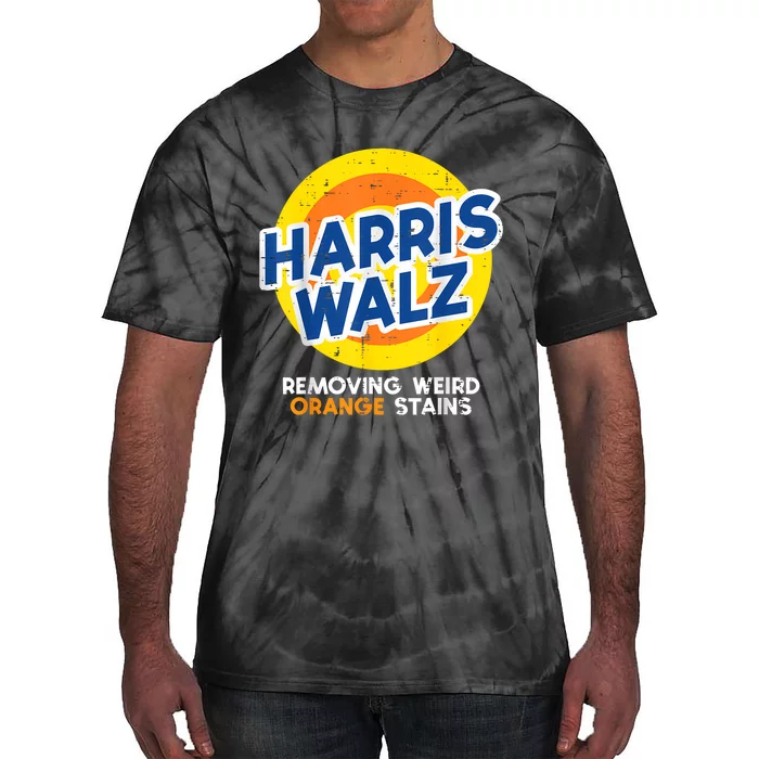 Harris Walz Removing Weird Orange Stains Tie-Dye T-Shirt