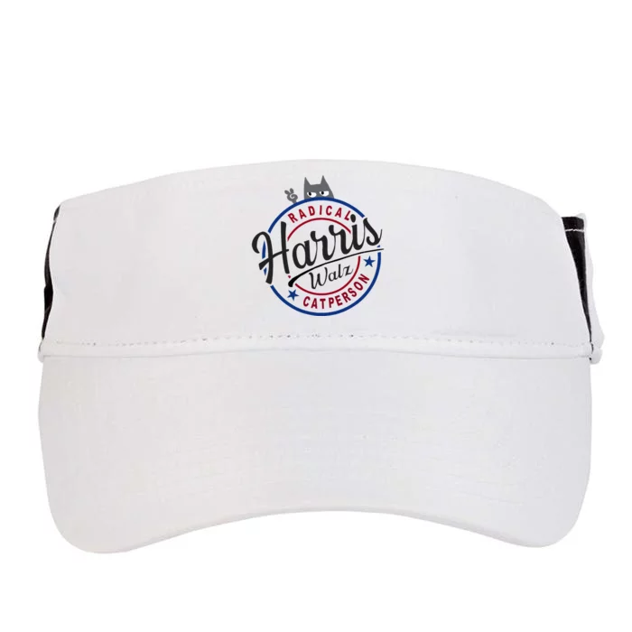 Harris Walz Radical Cat Lady Person Election Kamala Walz Adult Drive Performance Visor