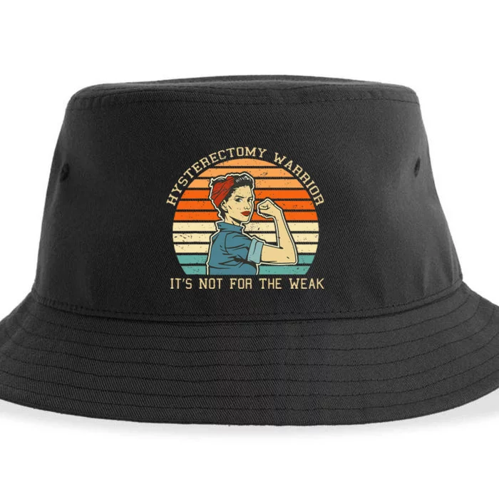 Hysterectomy Warrior Retro Uterus Removal Surgery Recovery Sustainable Bucket Hat