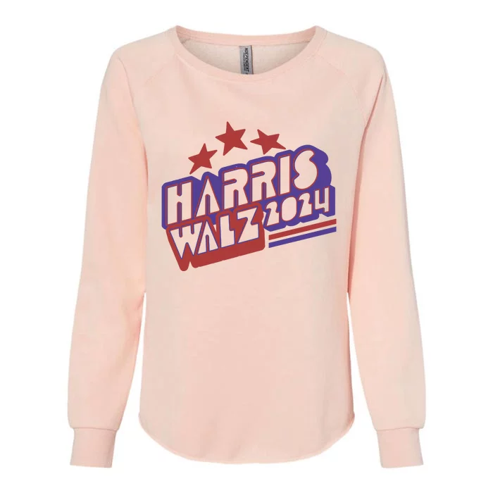 Harris Walz Retro Vibe Kamala Harris Election 2024 Womens California Wash Sweatshirt