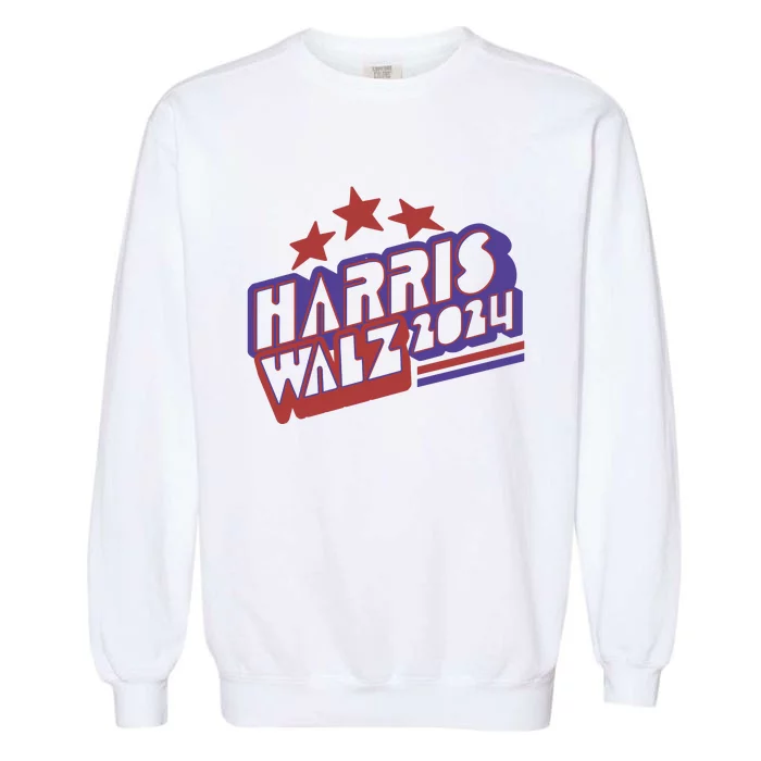 Harris Walz Retro Vibe Kamala Harris Election 2024 Garment-Dyed Sweatshirt