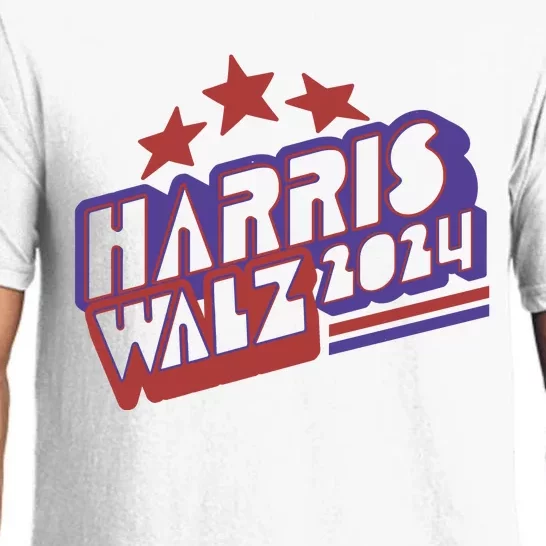 Harris Walz Retro Vibe Kamala Harris Election 2024 Pajama Set