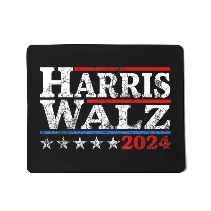 Harris Waltz2024 Retro Stripe Kamala Harris Tim Waltz24 Mousepad