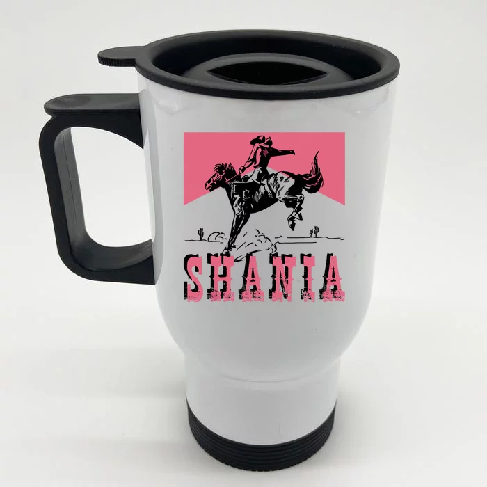 Howdy Western Shania Cowboy Shania Cowgirl Shania Rodeo Front & Back Stainless Steel Travel Mug