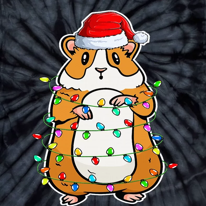 Hamsters Wearing Santa Hat Xmas Hamsters Lover Christmas Tie-Dye T-Shirt