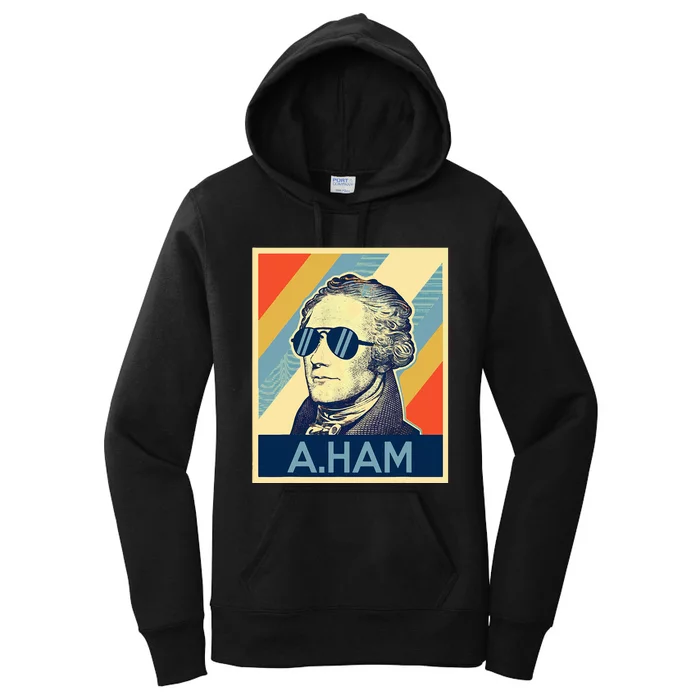 Hamilton Wearing Sunglasses Women's Pullover Hoodie